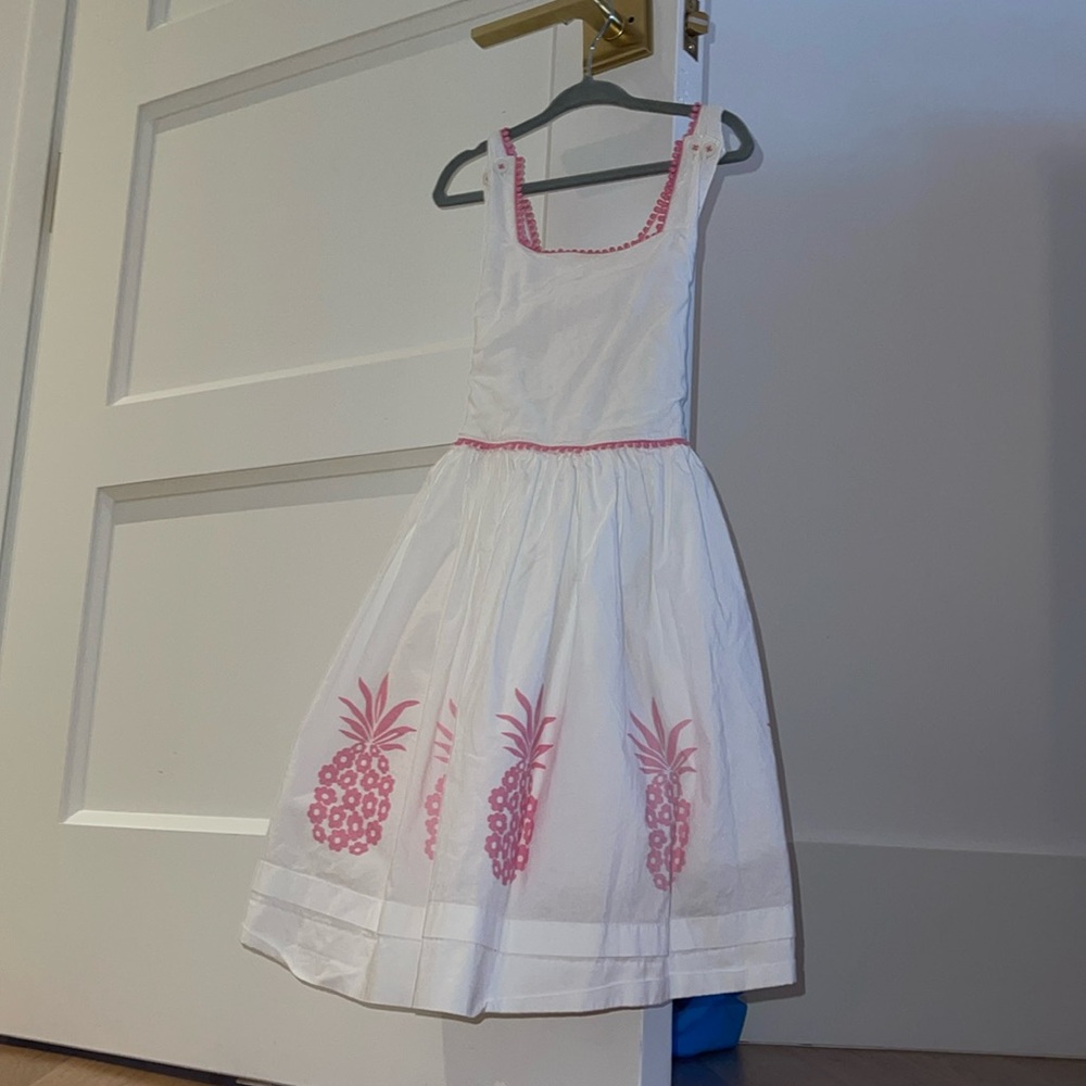 White and pink pineapple dress